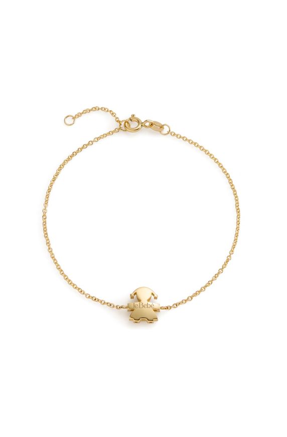 I Tesorini Big bracelet with Girl silhouette in yellow gold