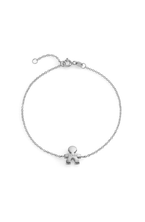 I Tesorini Big bracelet with Boy silhouette in white gold