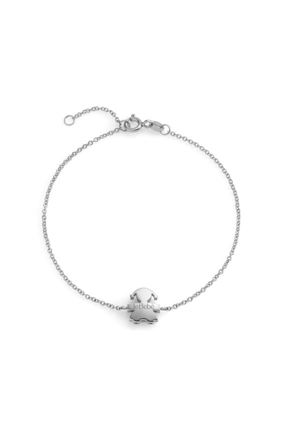 I Tesorini Big bracelet with Girl silhouette in white gold