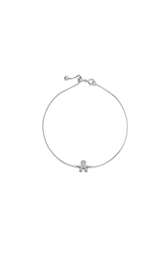 I Tesorini bracelet with Boy silhouette in white gold and diamonds