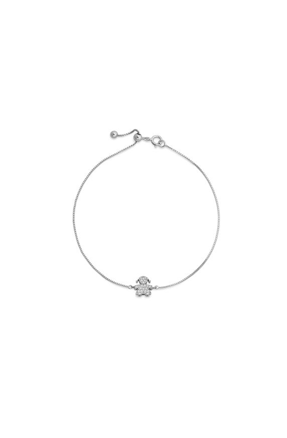 I Tesorini bracelet with Girl silhouette in white gold and diamonds