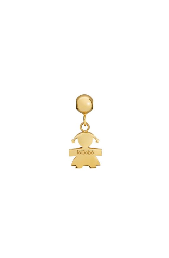 I Tesorini Pop charm with Girl silhouette in yellow gold