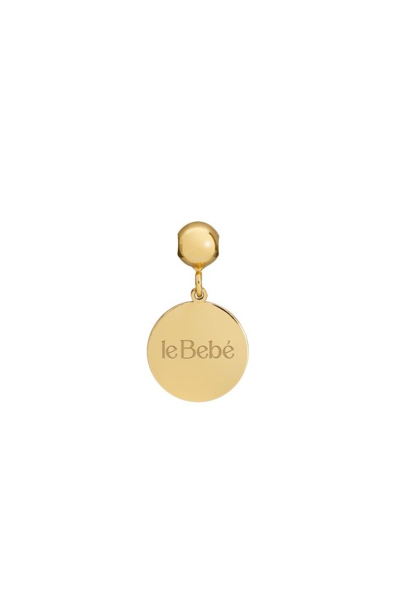 I Tesorini Pop charm with round plate in yellow gold