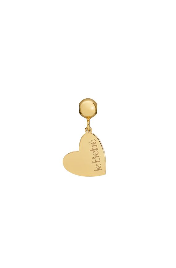 I Tesorini Pop charm with heart-shaped plate in yellow gold